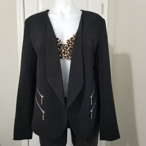 Premise Studio Open Blazer Black Zipper Pocket 10